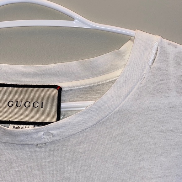 Authentic White Oversized Gucci Logo T-Shirt - Picture 8 of 10